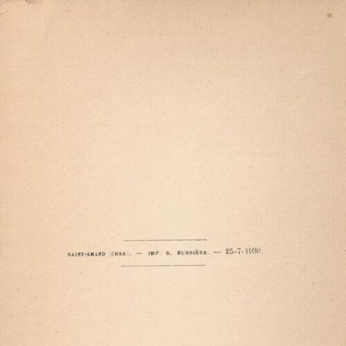 19 x 12.5 cm; 4 s.p. + 198 p. + 6 s.p., l. 1 bookplate CPC on recto, p. [1] half-title page and written dedication of the edi